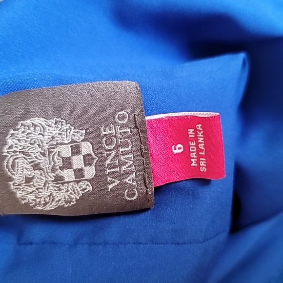 VINCE CAMUTO Cobalt Blue Off the Shoulder Scuba Bardot Dress Size 6 - Picture 9 of 9